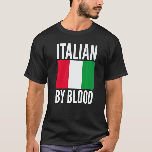 Camiseta Italian By Blood Sarcastic Saying for Unisex Itali (Frente)