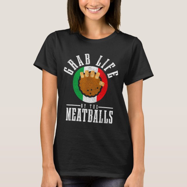 Camiseta Italian Chef Grab Life By The Meat Funny Italy Ita (Frente)