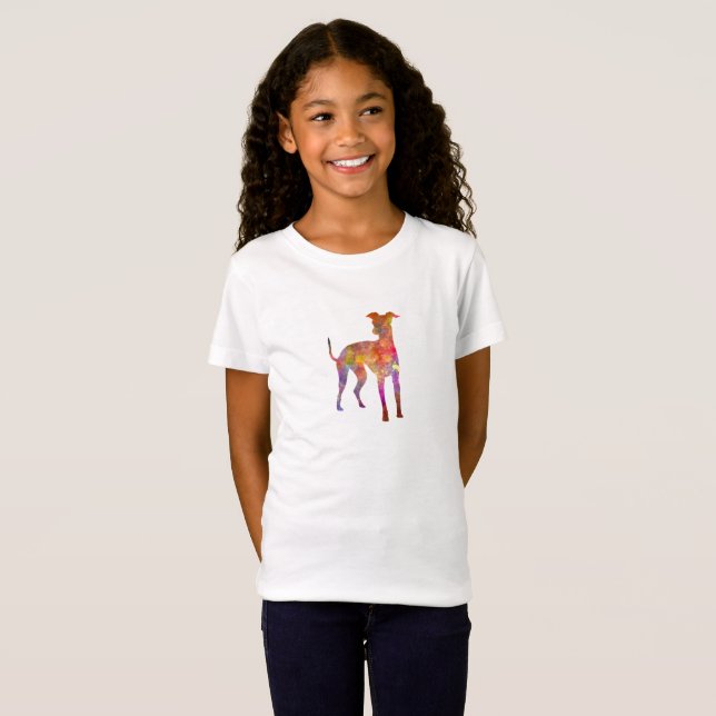 Camiseta Italian Greyhound in watercolor (Frente Completa)