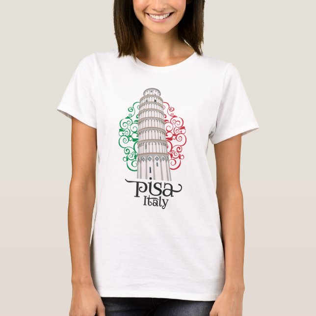 Camiseta Italian Icon Leaning Tower of Pisa (Frente)