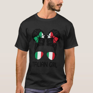 Camiseta Italian Messy Hair Italy Pride Patriotic
