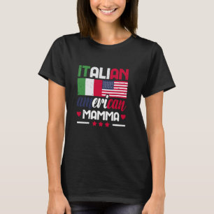 Camiseta Italiana Americana Mamma Itália Usa América Italia