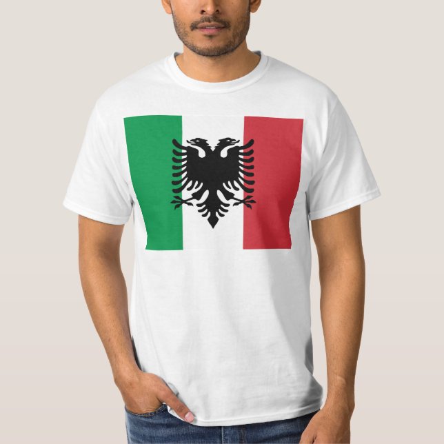 Camiseta Italiano Arberesh, bandeira de Italia (Frente)