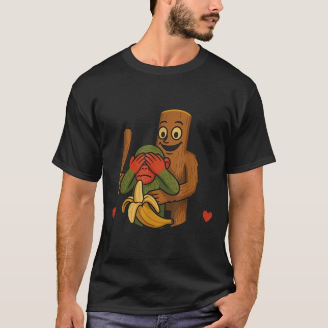 Camiseta italiano Brainrot Chimpanzini Bananini Tung Sahur  (Frente)