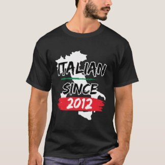 Camiseta Italiano Desde 2012 Itália Mapa Itália Itália Itál