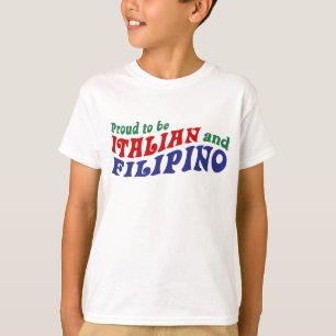 Camiseta Italiano e filipino