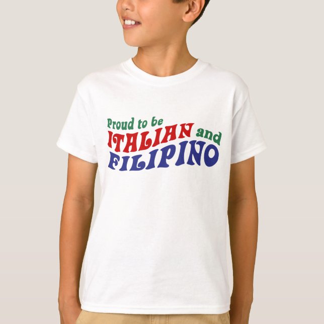 Camiseta Italiano e filipino (Frente)