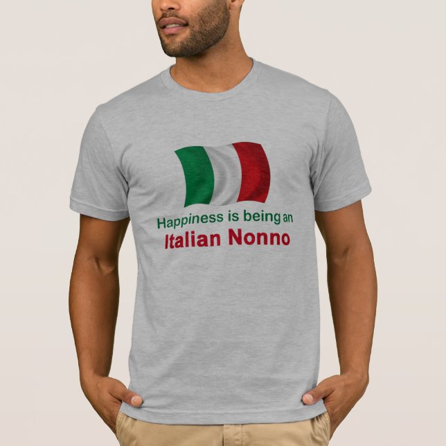 Camiseta Italiano feliz Nonno (Frente)