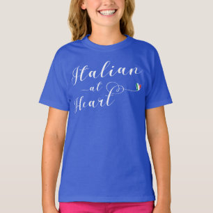 Camiseta Italiano no t-shirt do coração, Italia