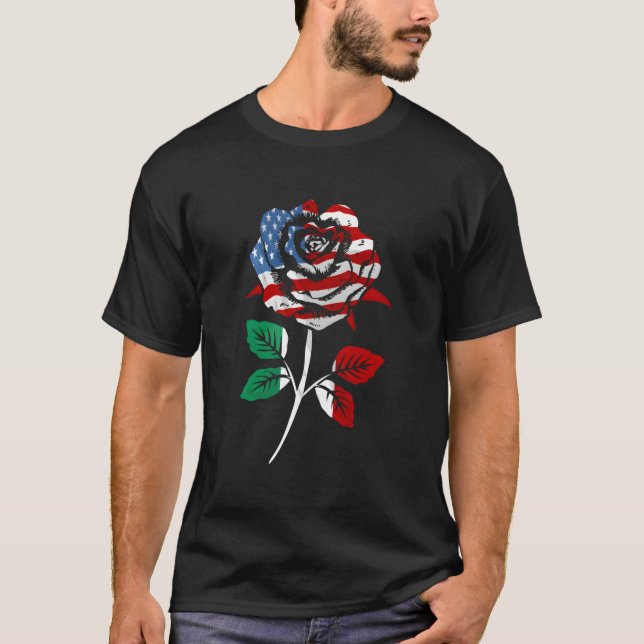 Camiseta Italy American Flag For An Italian American (Frente)