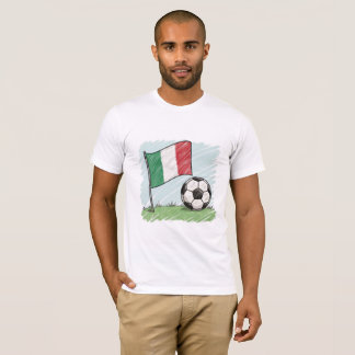 Camiseta Italy flag and crayon-style soccer ball