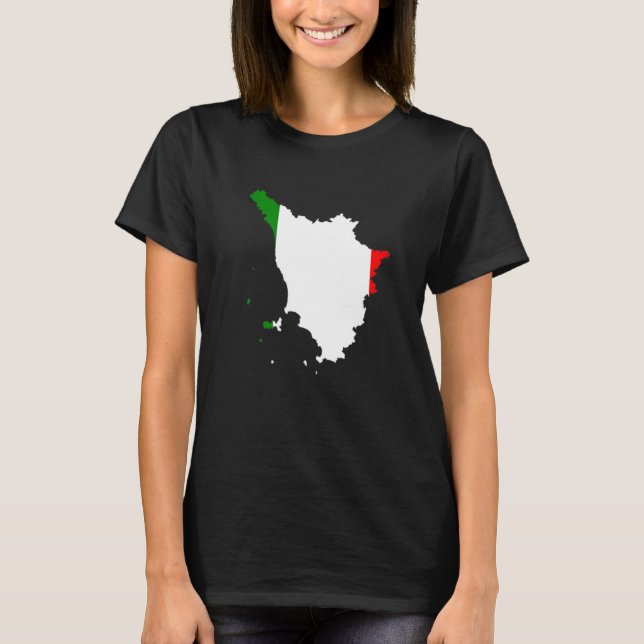 Camiseta Italy flag in Tuscany outline Tuscany (Frente)