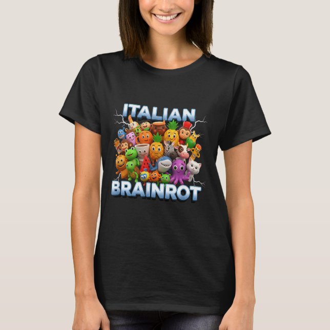 Camiseta Italy Italian Brainrot Funny Meme Characters Trend (Frente)