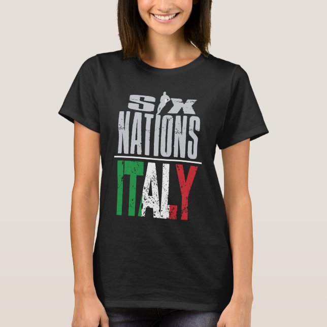 Camiseta Italy Rugby Fan Player Coach and Rugby Supporter (Frente)