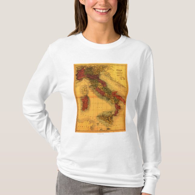 Camiseta ItalyPanoramic MapItaly (Frente)
