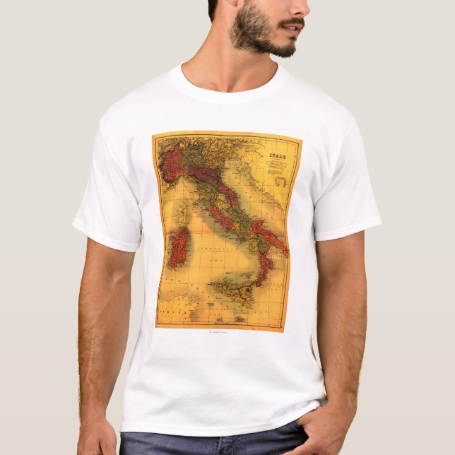 Camiseta ItalyPanoramic MapItaly (Frente)