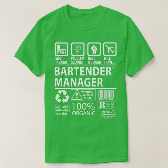 Camiseta Item de Oferta de Trabalho Multitarefa do Gerencia (Frente do Design)
