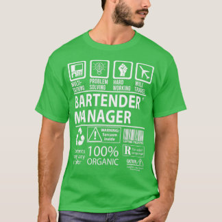 Camiseta Item de Oferta de Trabalho Multitarefa do Gerencia