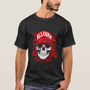 Camiseta Itens de Crânio Personalizado com Nome de Alegra