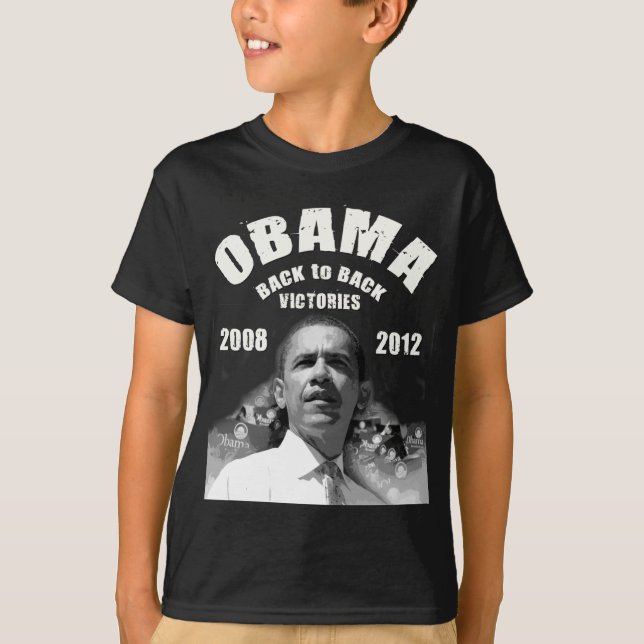 Camiseta Itens de vitória de Barack Obama de Volta para Trá (Frente)