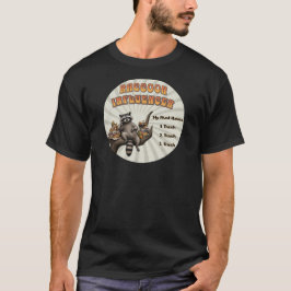 Camiseta Itens Essenciais do Influenciador de Guaxinim