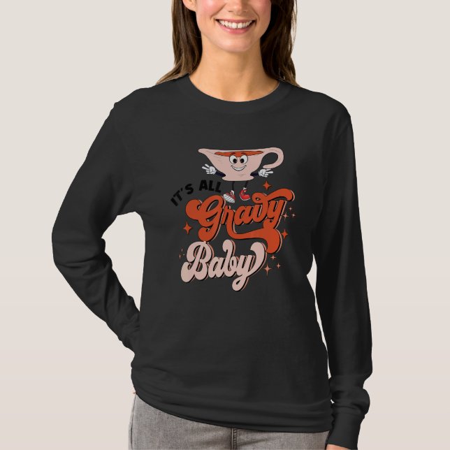 Camiseta It's All Gravy Baby Turkey Thanksgiving Family Men (Frente)