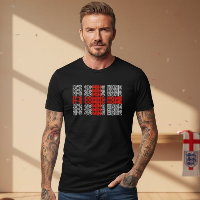 Camiseta It's Coming Home England Football Fan (It's Coming Home England Football Fan Typography T-Shirt)