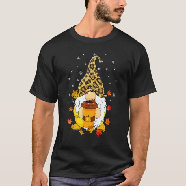 Camiseta It's Fall Y'all Gnome Pumpkin Spice Latte Happy Th (Frente)