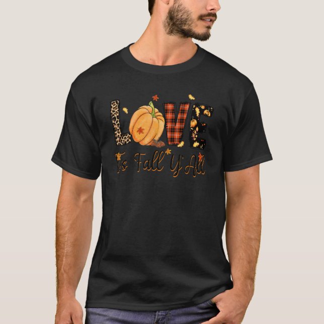 Camiseta Its Fall Yall Pumpkin  for Women  Halloween (Frente)