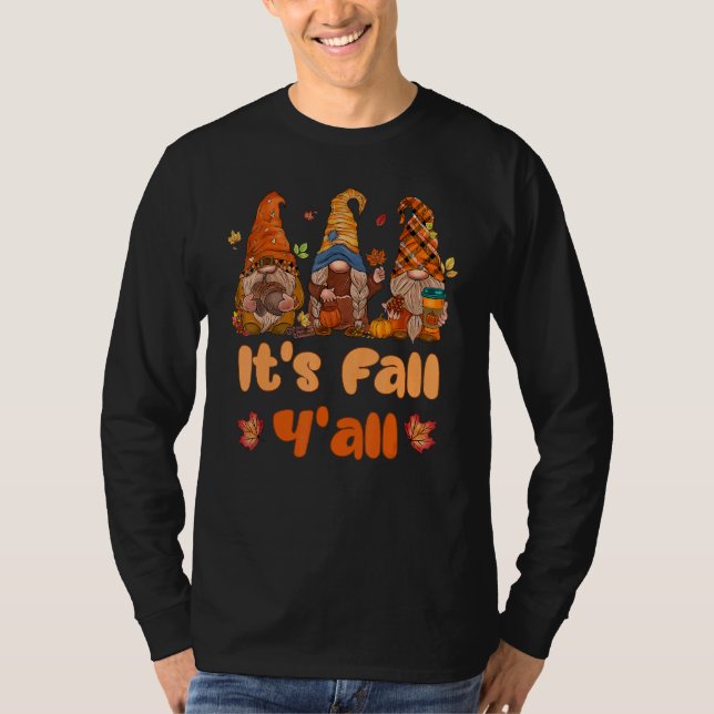 Camiseta It's Fall Y'all Pumpkin Spice Thanksgiving Autumn  (Frente)