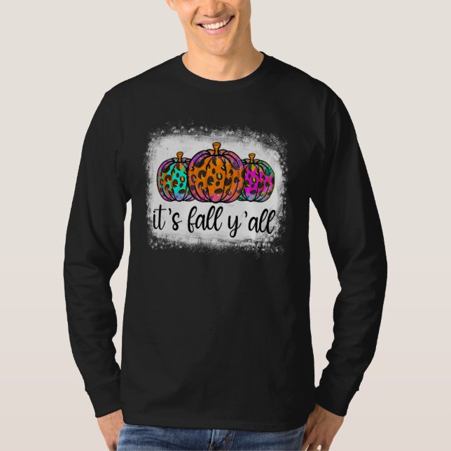 Camiseta It's Fa'll Y'all Pumpkins Lunch Lady Life Thanksgi (Frente)