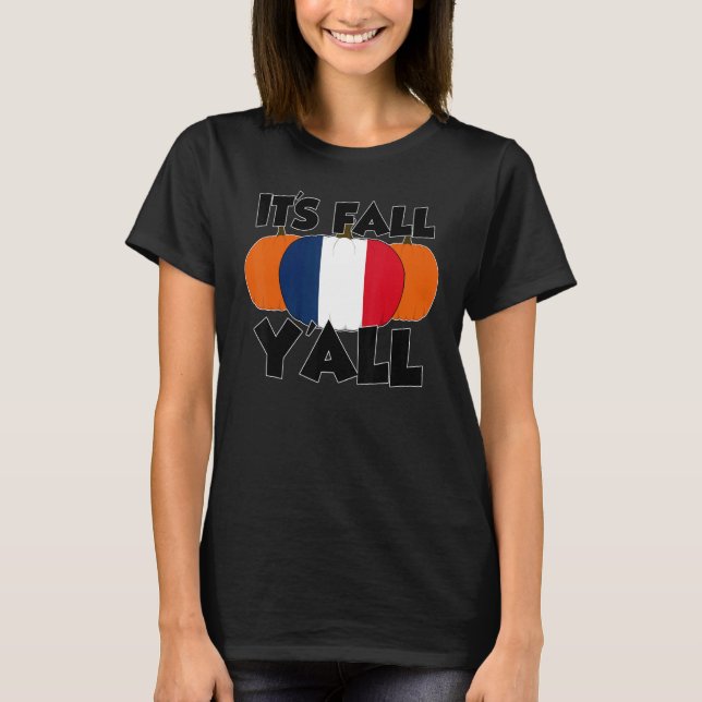 Camiseta It's Fall Y'all Thanksgiving Pumpkin Ireland 1 (Frente)