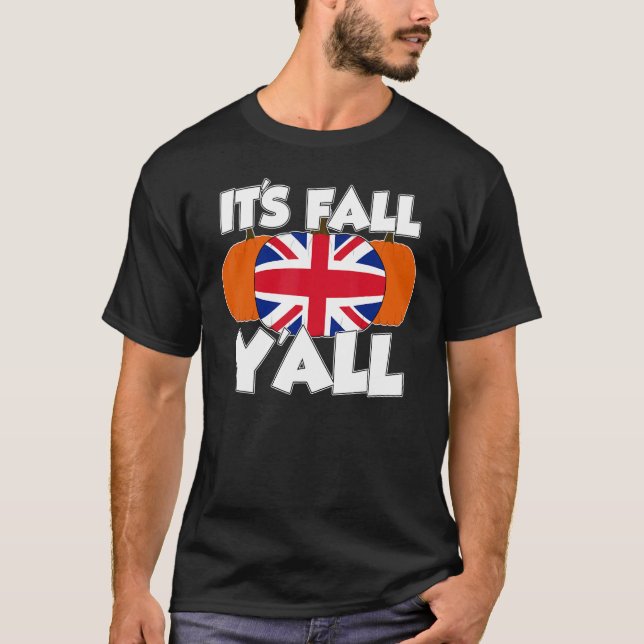 Camiseta It's Fall Y'all Thanksgiving Pumpkin UK (Frente)