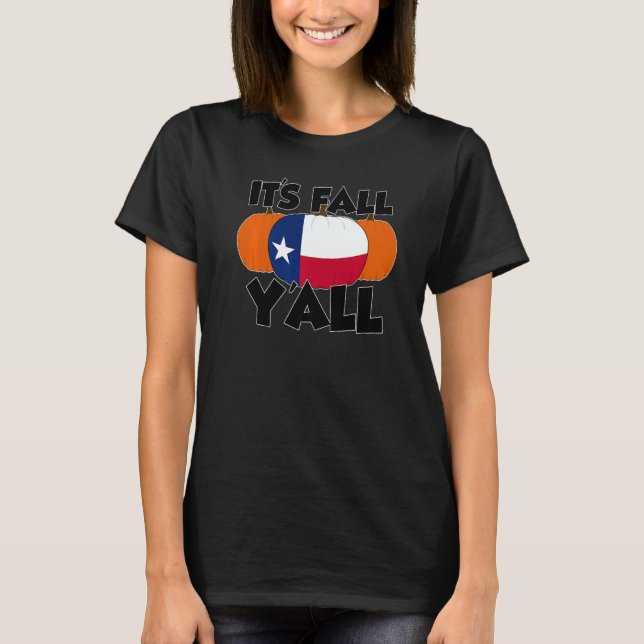 Camiseta It's Fall Y'all Thanksgiving Pumpkin USA  1 (Frente)