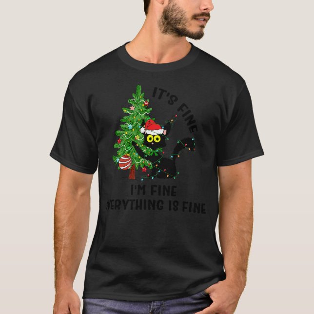Camiseta it's fine, i'm fine, everything is fine christmas  (Frente)