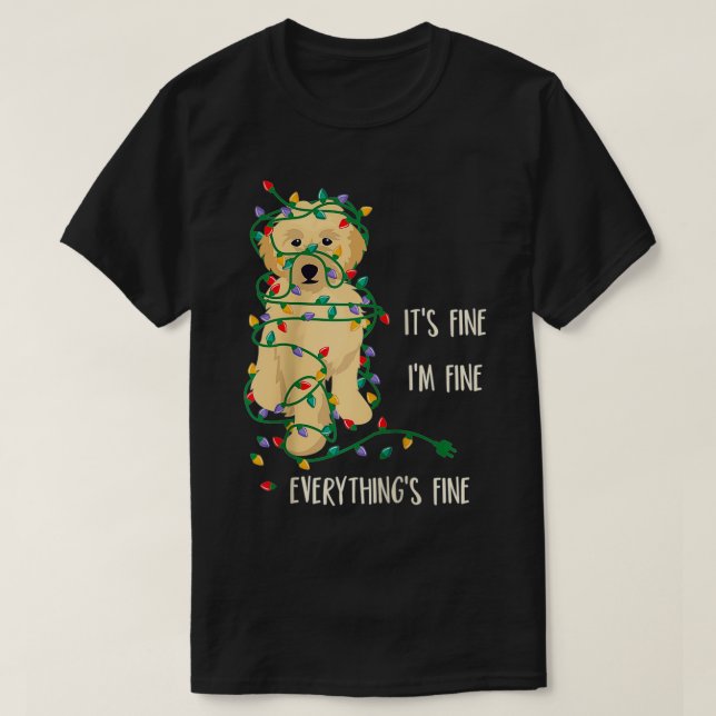 Camiseta It's Fine I'm Fine Everything Is Fine Christmas Li (Frente do Design)