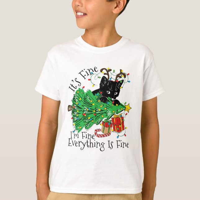 Camiseta It's Fine I'm Fine Everything Is Fine Fun Christma (Frente)