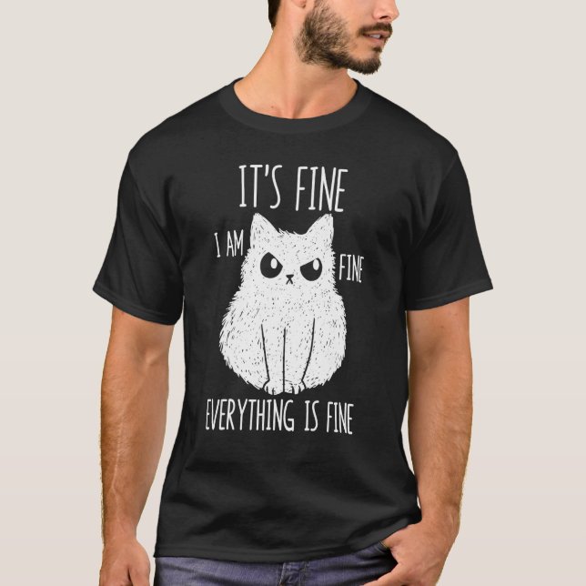 Camiseta It's Fine I'm Fine Everything Is Fine Stressed Fre (Frente)