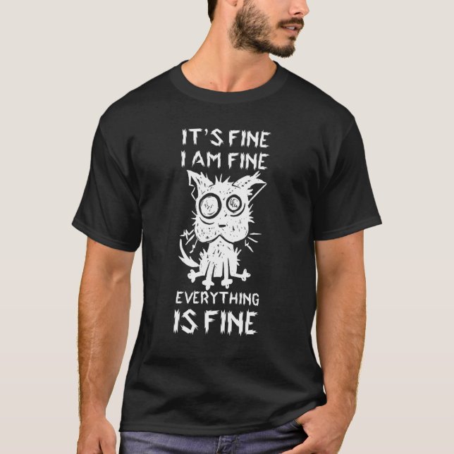 Camiseta It's Fine I'm Fine Everything Is Fine Stressed Out (Frente)