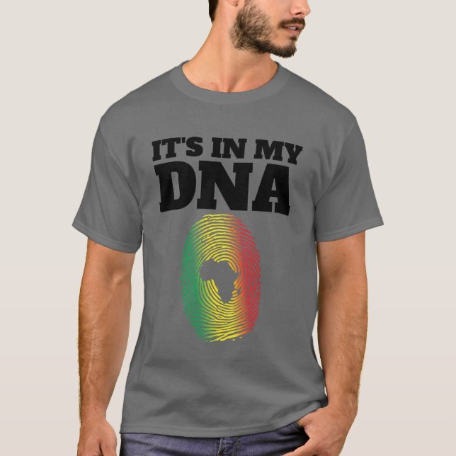 Camiseta It's In My DNA African Juneteenth Fingerprint (Frente)
