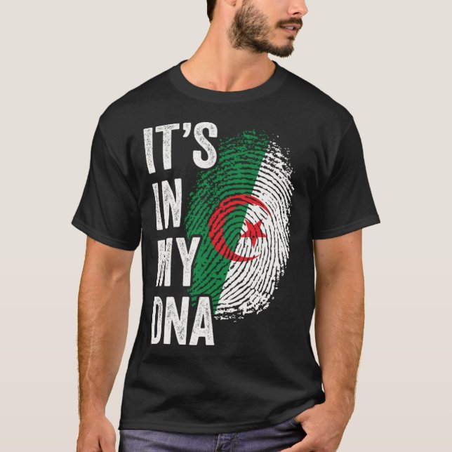 Camiseta ITS IN MY DNA Algeria Flag Algerian Roots Pride Ge (Frente)