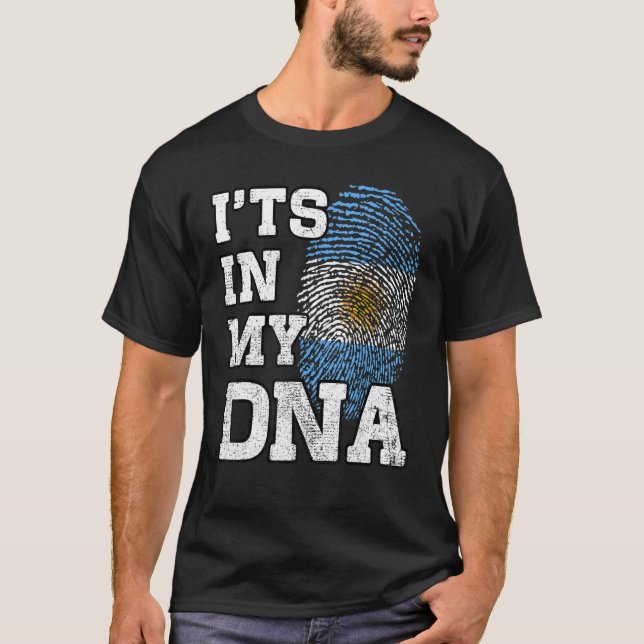 Camiseta It's In My DNA Argentinian Fingerprint Proud Argen (Frente)