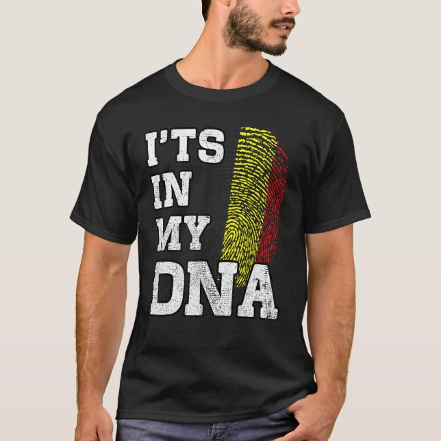 Camiseta It's In My DNA Belgian Fingerprint Proud Belgium F (Frente)