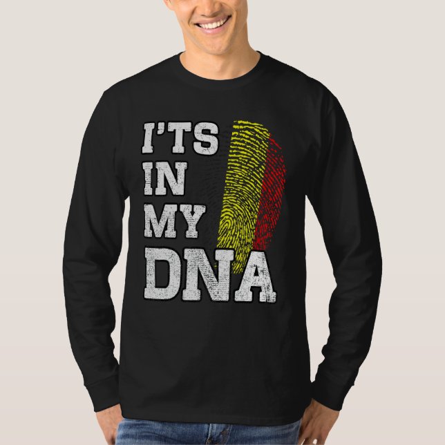 Camiseta It's In My DNA Belgian Fingerprint Proud Belgium F (Frente)