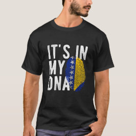 Camiseta It's in my DNA Bosnia and HerzegoFlag Fingerprints