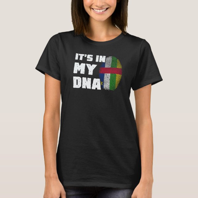 Camiseta It's In My DNA Car Flag Fingerprint Men Women  (Frente)