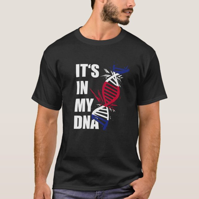 Camiseta It's In My DNA Costa Rican Roots Costa Rica Pride  (Frente)