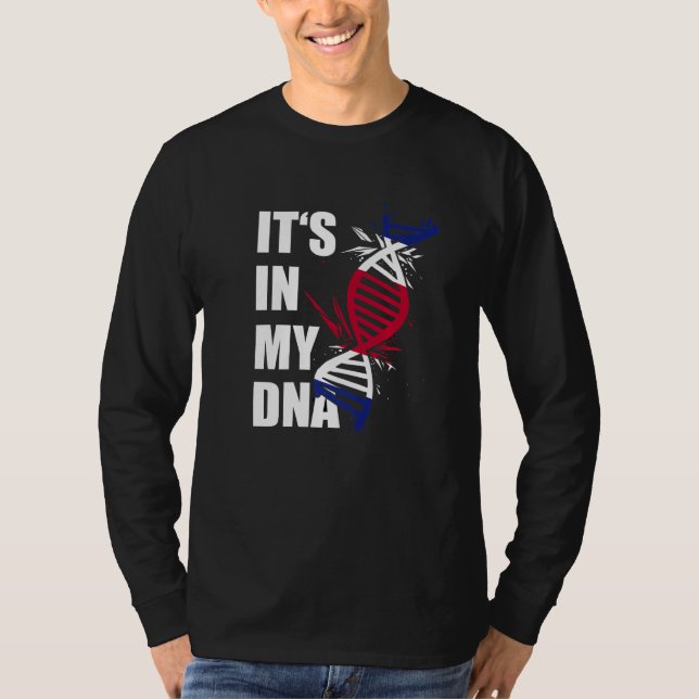 Camiseta It's In My DNA Costa Rican Roots Costa Rica Pride  (Frente)
