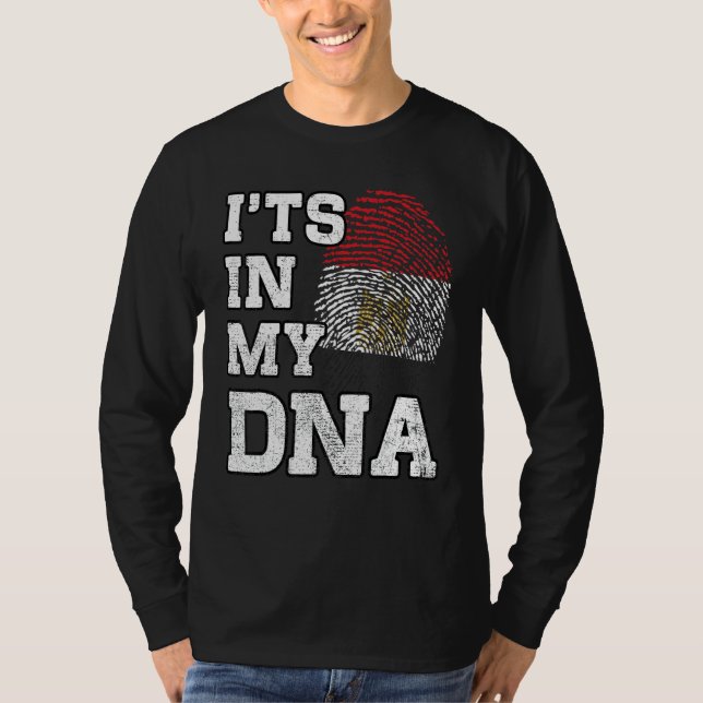 Camiseta It's In My DNA Egyptian Fingerprint Proud Egypt Fl (Frente)