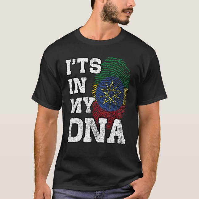 Camiseta It's In My DNA Ethiopian Fingerprint Proud Ethiopi (Frente)